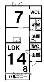 タイタスⅠ【3階】の間取り